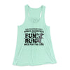 Rabies Awareness Fun Run Women's Flowey Tank Top Mint | Funny Shirt from Famous In Real Life
