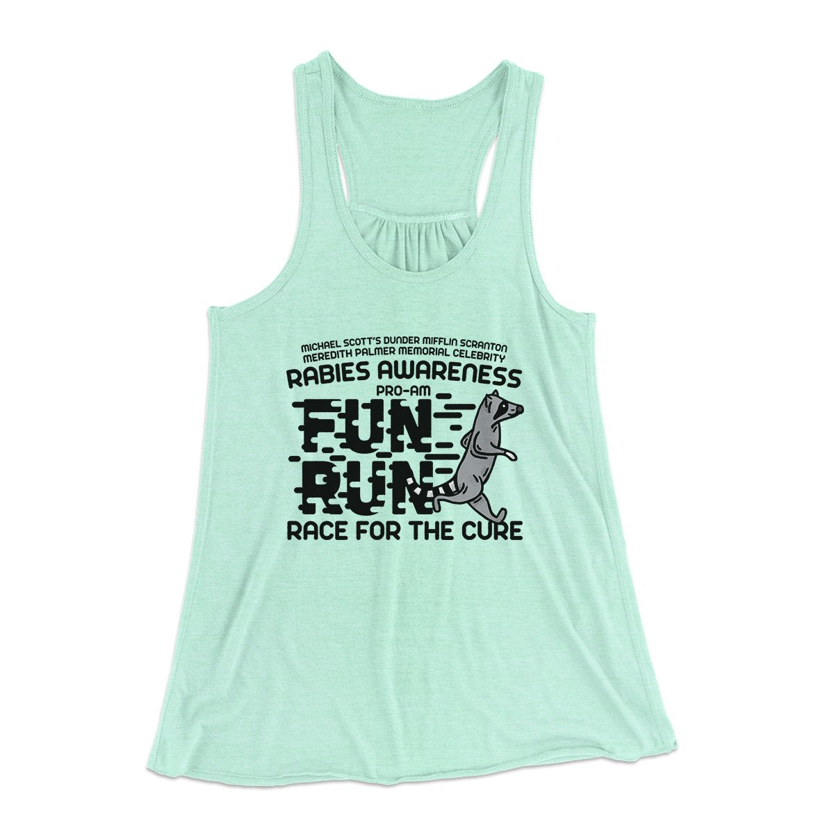 Rabies Awareness Fun Run Women's Flowey Tank Top | Funny Shirt from Famous In Real Life