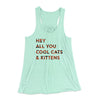 Hey All You Cool Cats And Kittens Women's Flowey Tank Top Mint | Funny Shirt from Famous In Real Life