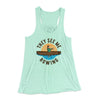 They See Me Rowing Women's Flowey Tank Top Mint | Funny Shirt from Famous In Real Life