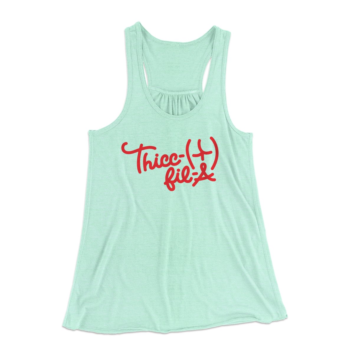Thicc-Fil-A Funny Women's Flowey Tank Top | Funny Shirt from Famous In Real Life