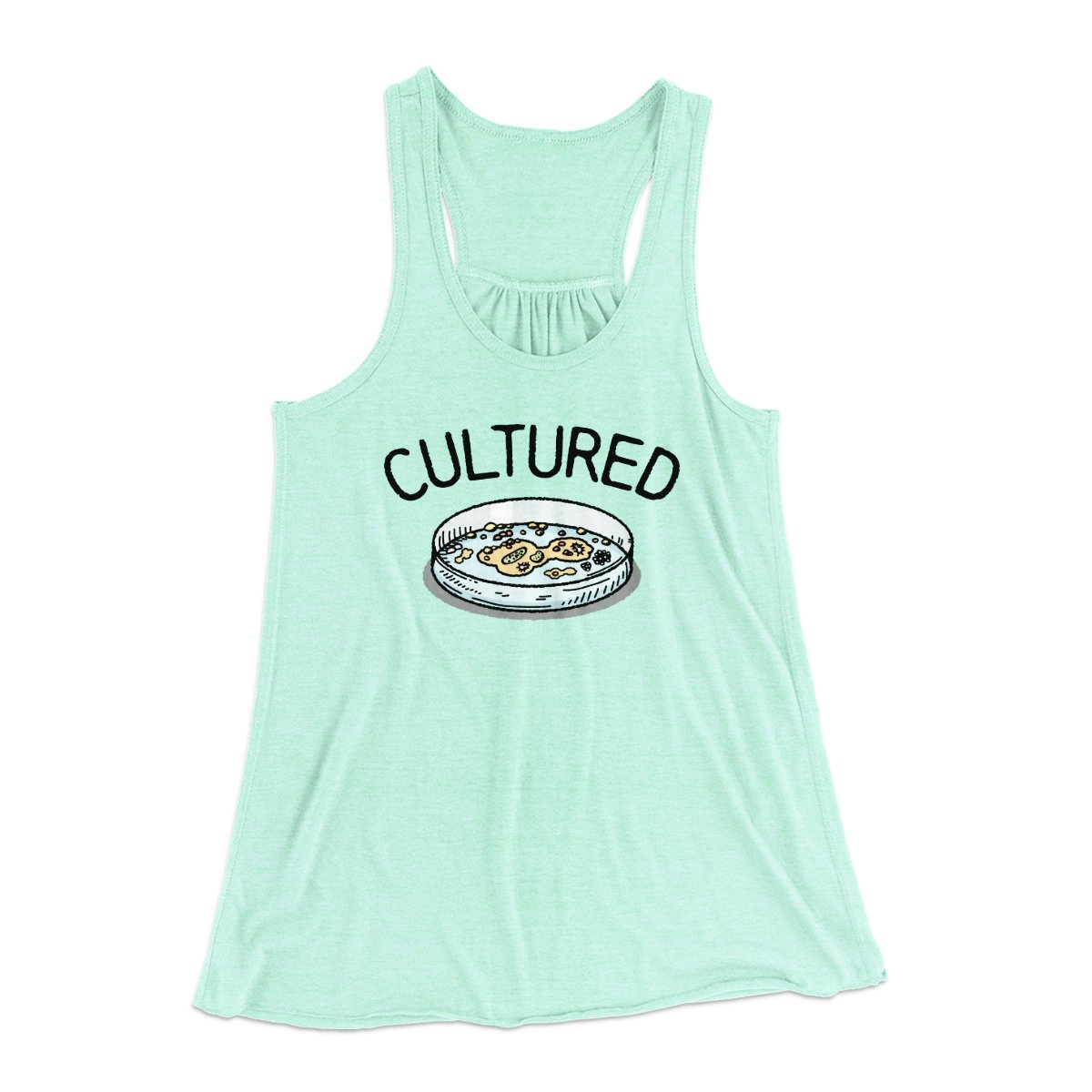 Cultured Women's Flowey Tank Top Mint | Funny Shirt from Famous In Real Life
