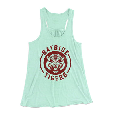 Bayside Tigers Women's Flowey Tank Top Mint | Funny Shirt from Famous In Real Life
