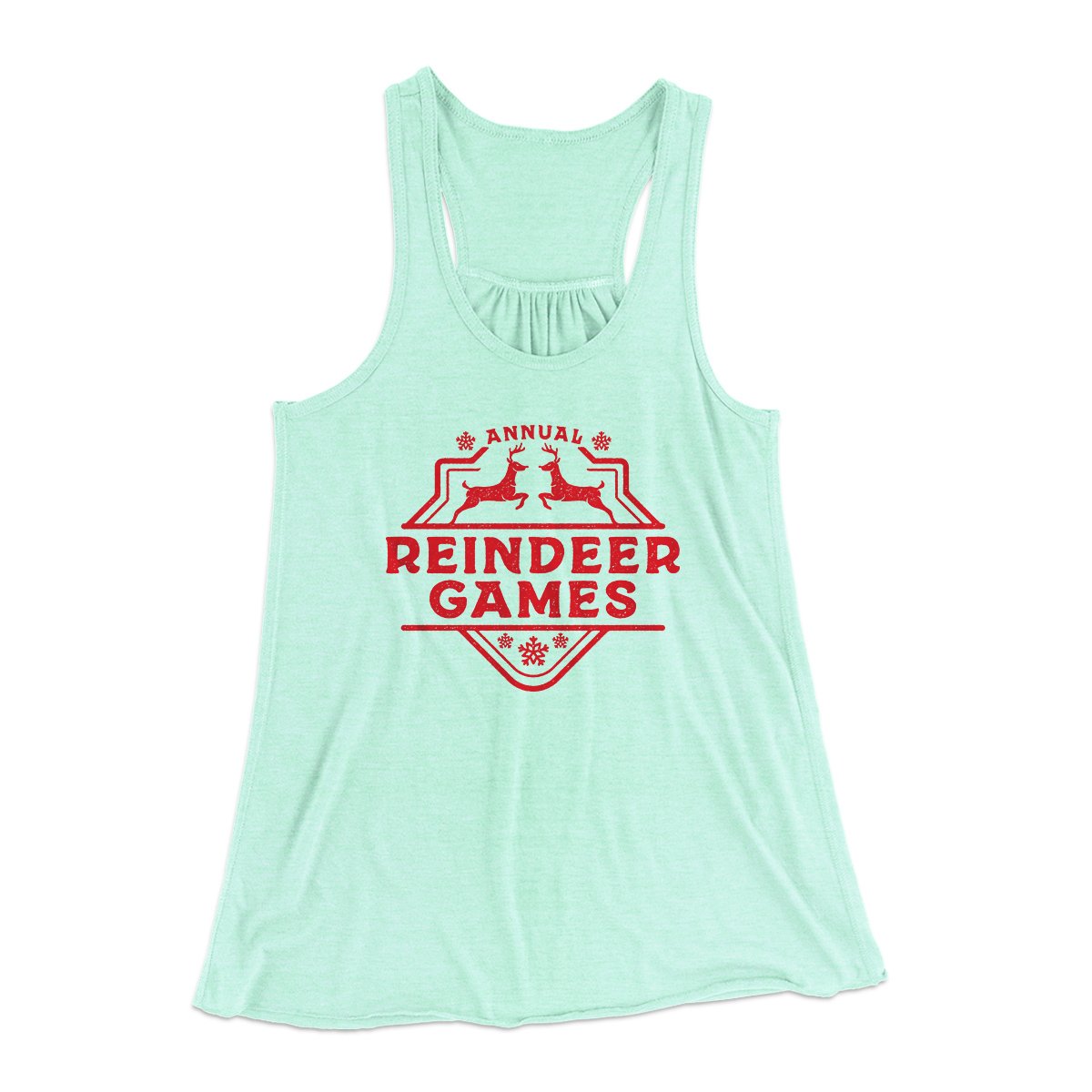 Reindeer Games Women's Flowey Racerback Tank Top | Funny Shirt from Famous In Real Life