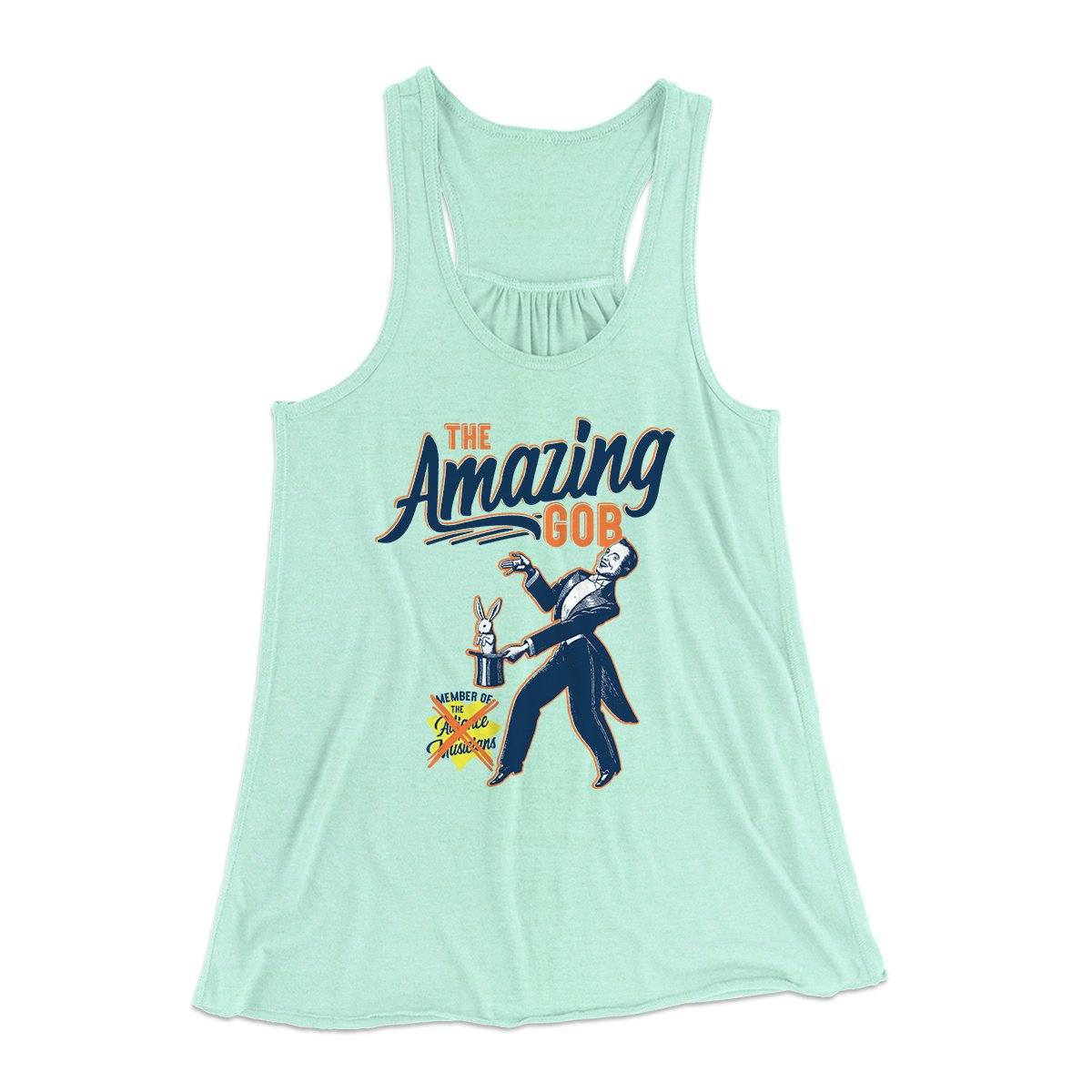 The Amazing GOB Women's Flowey Tank Top Mint | Funny Shirt from Famous In Real Life