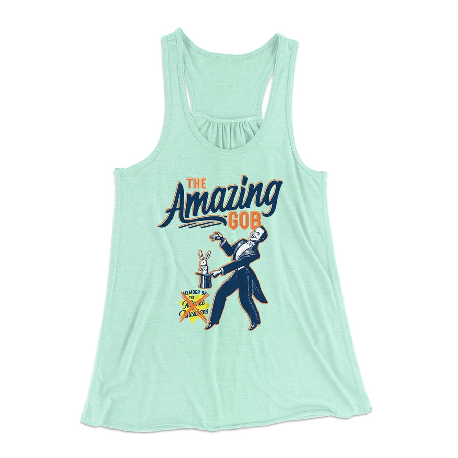 The Amazing GOB Women's Flowey Tank Top Mint | Funny Shirt from Famous In Real Life