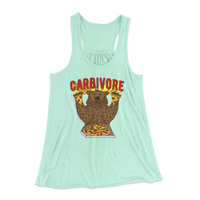 Carbivore Funny Women's Flowey Tank Top Mint | Funny Shirt from Famous In Real Life