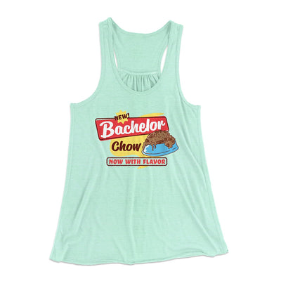 Bachelor Chow Women's Flowey Tank Top Mint | Funny Shirt from Famous In Real Life