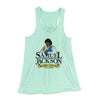 Samuel L. Jackson Women's Flowey Tank Top Mint | Funny Shirt from Famous In Real Life