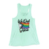 We Out Here Women's Flowey Tank Top Mint | Funny Shirt from Famous In Real Life