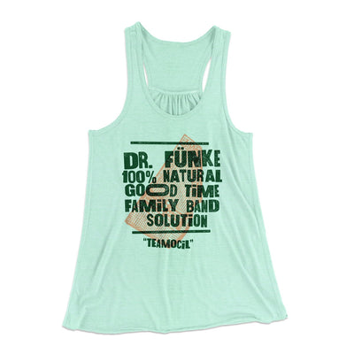 Dr. Fünke Band Women's Flowey Tank Top Mint | Funny Shirt from Famous In Real Life