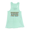 Nobody Knows I'm Gay Women's Flowey Tank Top Mint | Funny Shirt from Famous In Real Life