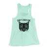 Don't Cross Me Women's Flowey Tank Top Mint | Funny Shirt from Famous In Real Life