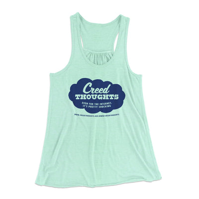 Creed Thoughts Women's Flowey Tank Top Mint | Funny Shirt from Famous In Real Life