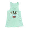 Whiskey- Neat Women's Flowey Tank Top Mint | Funny Shirt from Famous In Real Life
