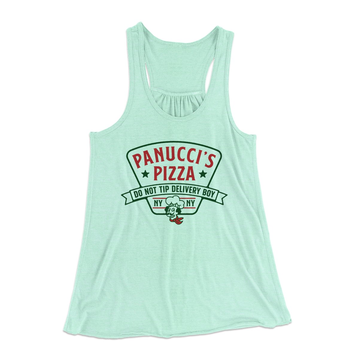 Panucci's Pizza Women's Flowey Tank Top | Funny Shirt from Famous In Real Life