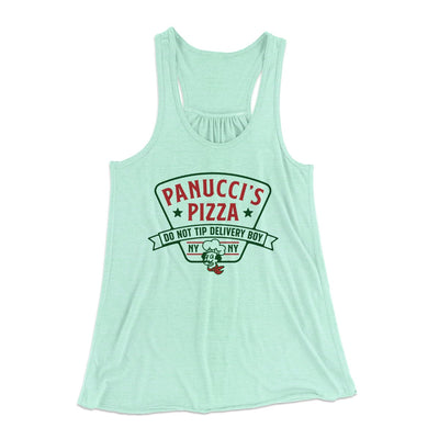Panucci's Pizza Women's Flowey Tank Top Mint | Funny Shirt from Famous In Real Life