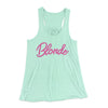 Blonde Funny Women's Flowey Tank Top Mint | Funny Shirt from Famous In Real Life