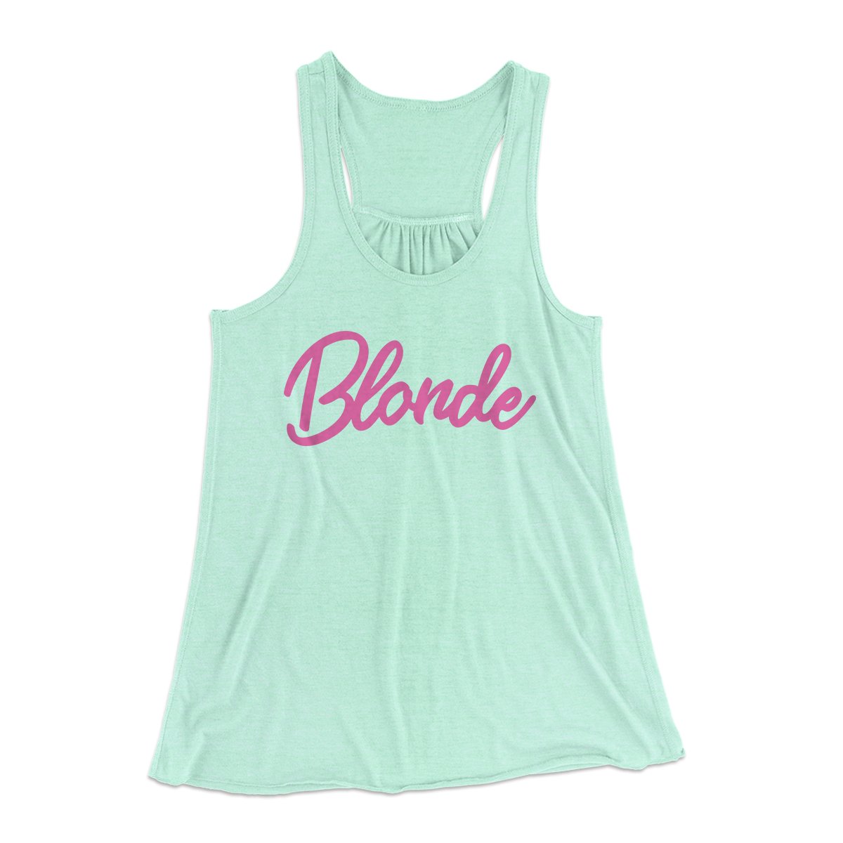 Blonde Funny Women's Flowey Tank Top Mint | Funny Shirt from Famous In Real Life