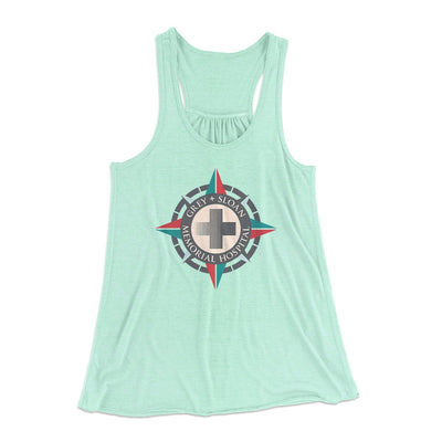 Grey-Sloan Hospital Women's Flowey Tank Top Mint | Funny Shirt from Famous In Real Life