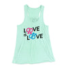 Love is Love Women's Flowey Tank Top Mint | Funny Shirt from Famous In Real Life