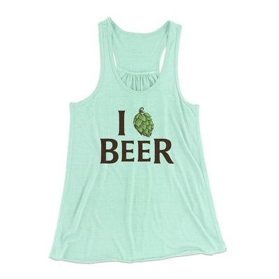 I Hop Craft Beer Women's Flowey Tank Top Mint | Funny Shirt from Famous In Real Life