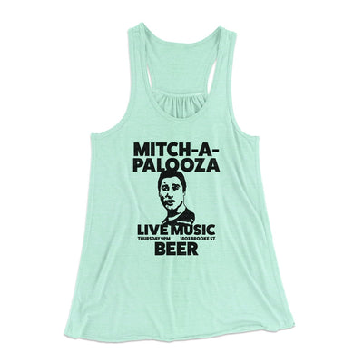 Mitch-A-Palooza Women's Flowey Tank Top Mint | Funny Shirt from Famous In Real Life