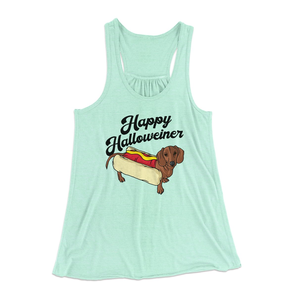 Happy Hallowiener Women's Flowey Tank Top | Funny Shirt from Famous In Real Life