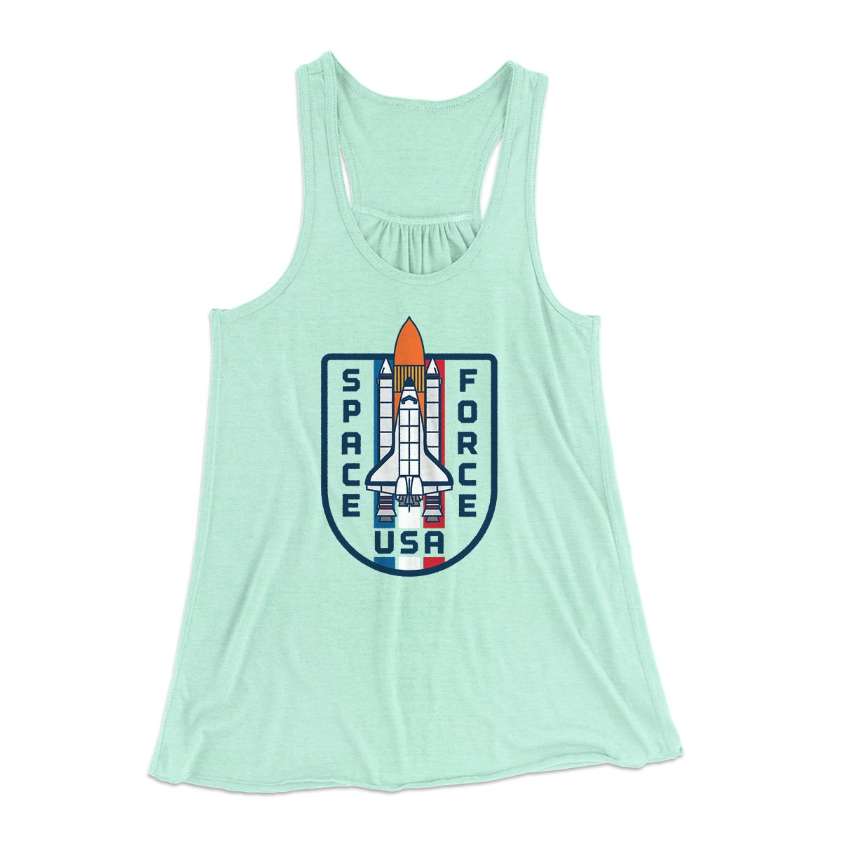 Space Force USA Racerback Tank Top Mint | Funny Shirt from Famous In Real Life