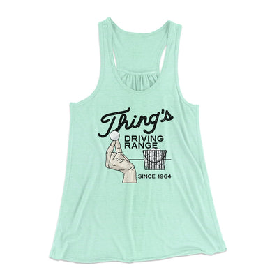 Thing's Driving Range Women's Flowey Tank Top Mint | Funny Shirt from Famous In Real Life