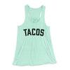 Tacos Women's Flowey Tank Top Mint | Funny Shirt from Famous In Real Life