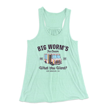 Big Worm's Ice Cream Women's Flowey Tank Top | Funny Shirt from Famous In Real Life