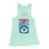 PAWS Dog Women's Flowey Tank Top Mint | Funny Shirt from Famous In Real Life