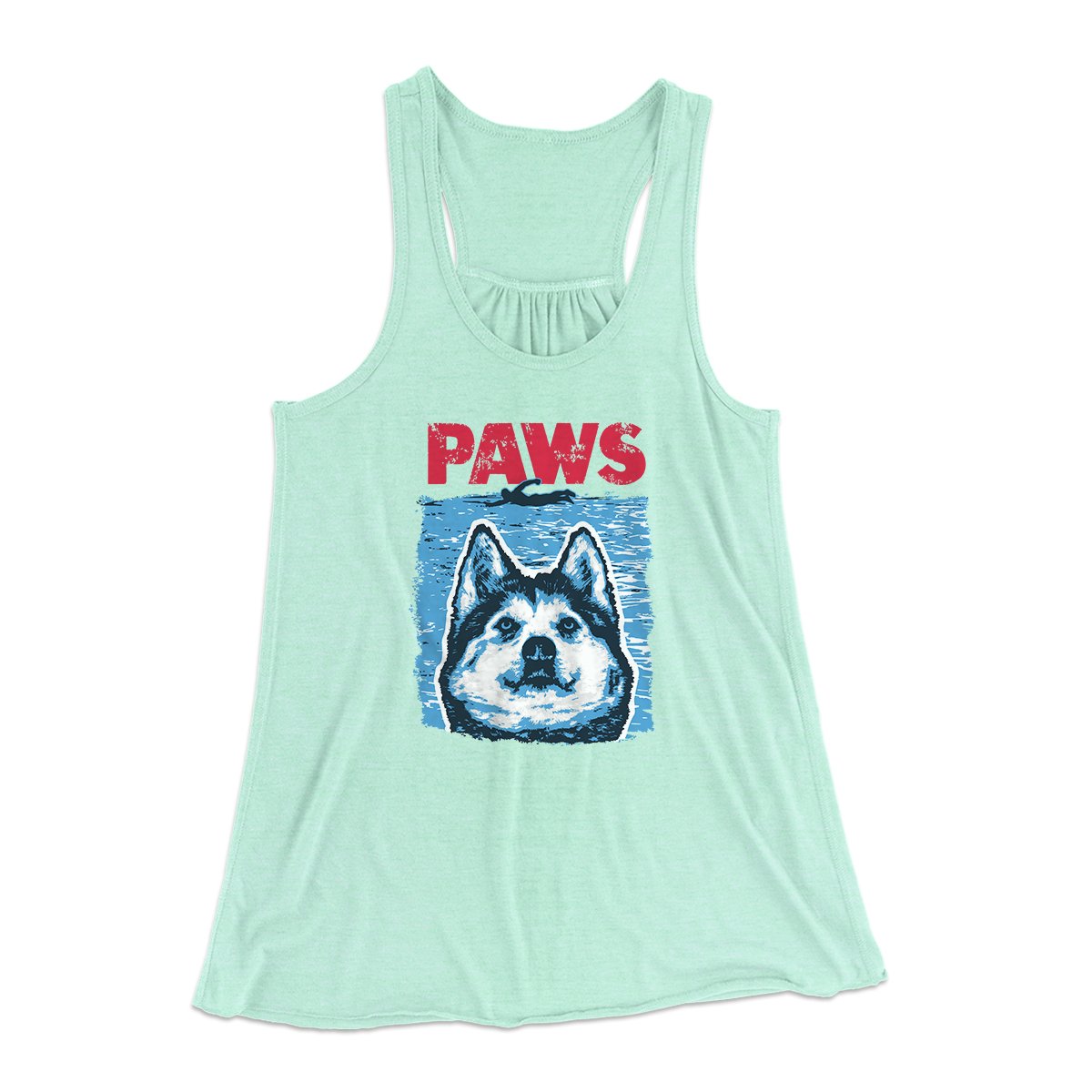 PAWS Dog Women's Flowey Tank Top | Funny Shirt from Famous In Real Life