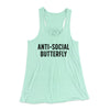 Anti-Social Butterfly Funny Women's Flowey Tank Top Mint | Funny Shirt from Famous In Real Life