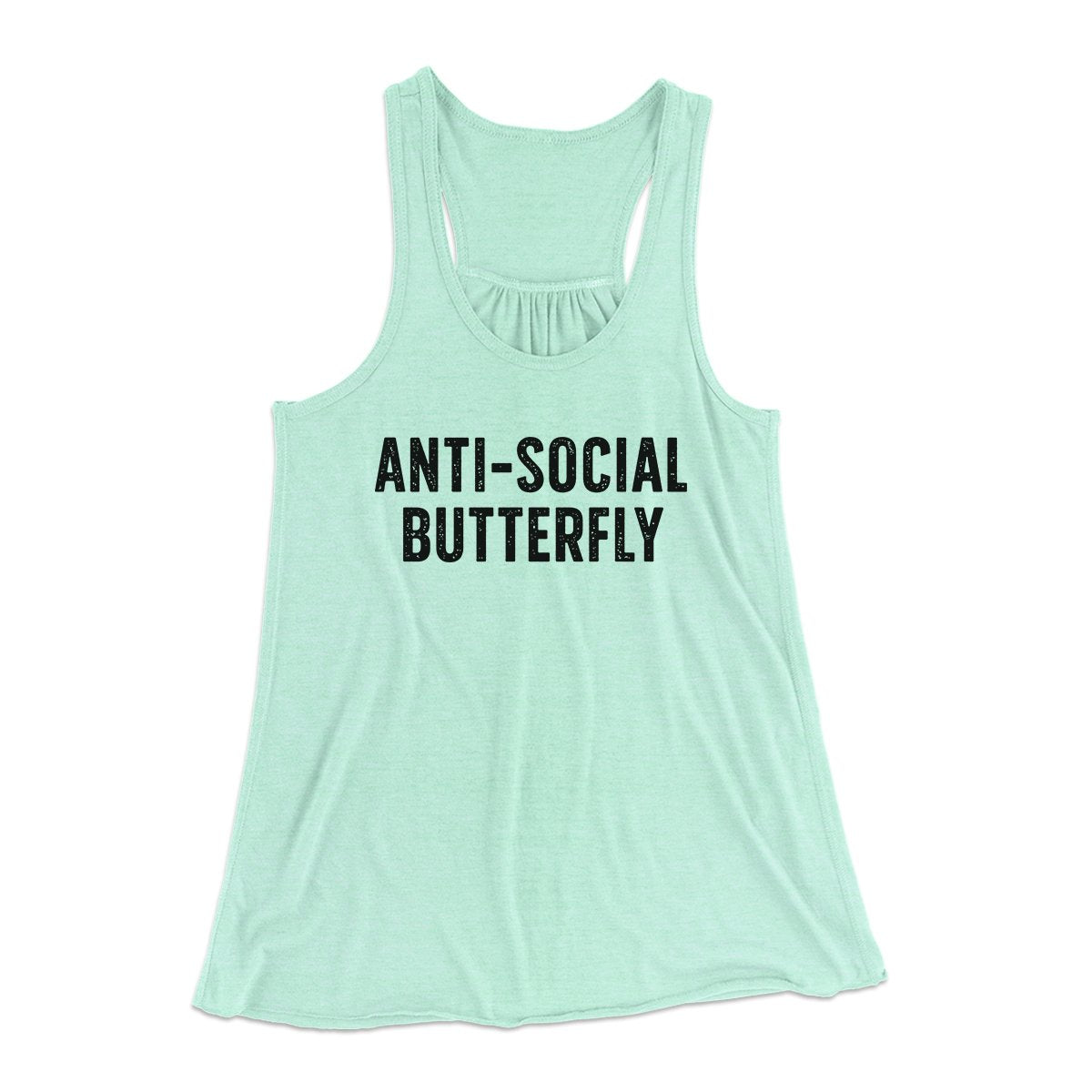 Anti-Social Butterfly Funny Women's Flowey Tank Top | Funny Shirt from Famous In Real Life