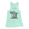 Television Marathon Champion Funny Women's Flowey Tank Top Mint | Funny Shirt from Famous In Real Life