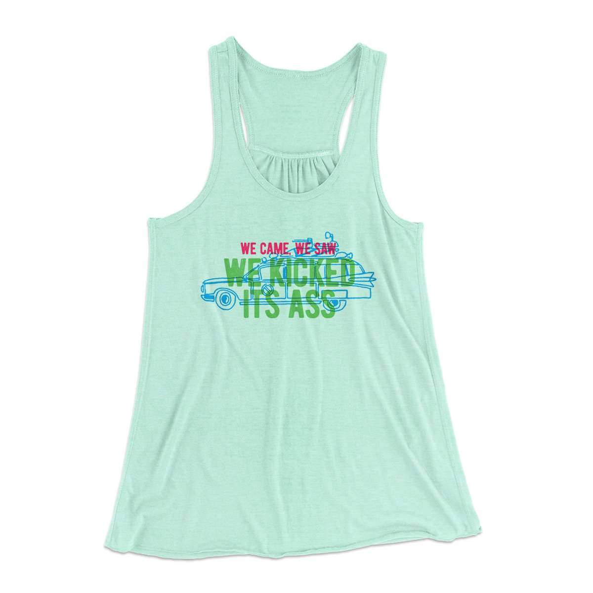 We Came, We Saw, We Kicked Its Ass Women's Flowey Tank Top Mint | Funny Shirt from Famous In Real Life