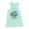 My-T-Sharp Barber Shop Women's Flowey Tank Top Mint | Funny Shirt from Famous In Real Life