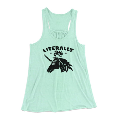 Literally Me Women's Flowey Tank Top Mint | Funny Shirt from Famous In Real Life