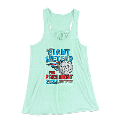 Giant Meteor 2024 Women's Flowey Tank Top Mint | Funny Shirt from Famous In Real Life