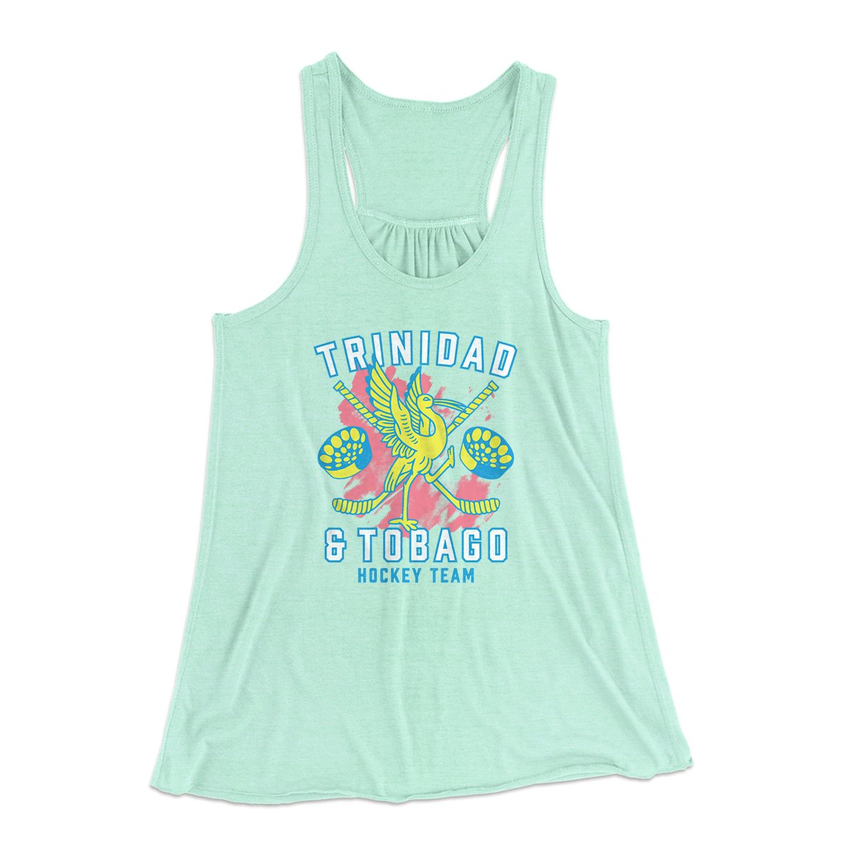 Trinidad & Tobago Hockey Women's Flowey Tank Top Mint | Funny Shirt from Famous In Real Life