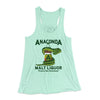 Anaconda Malt Liquor Women's Flowey Tank Top Mint | Funny Shirt from Famous In Real Life