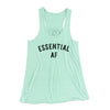 Essential AF Women's Flowey Tank Top Mint | Funny Shirt from Famous In Real Life