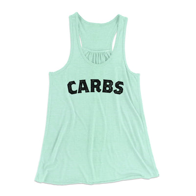 Carbs Women's Flowey Tank Top Mint | Funny Shirt from Famous In Real Life