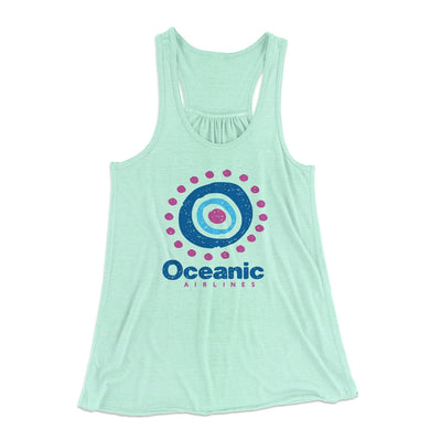 Oceanic Airlines Women's Flowey Tank Top Mint | Funny Shirt from Famous In Real Life