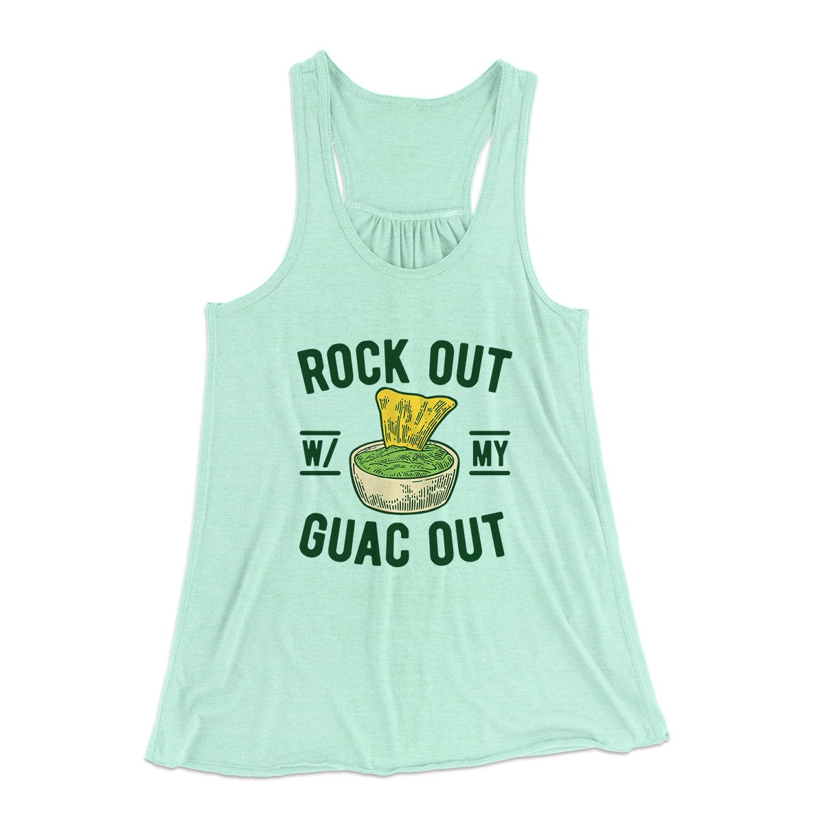 Rock Out With My Guac Out Women's Flowey Tank Top | Funny Shirt from Famous In Real Life