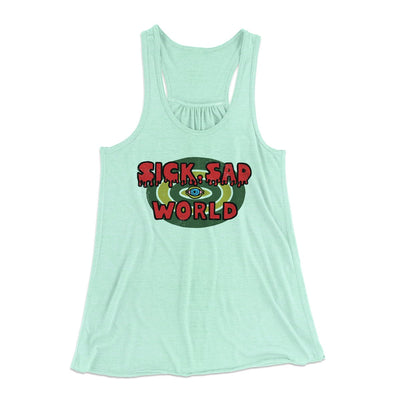 Sick Sad World Women's Flowey Tank Top Mint | Funny Shirt from Famous In Real Life