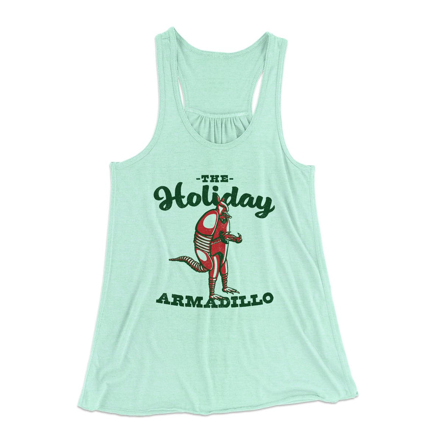 The Holiday Armadillo Women's Flowey Tank Top | Funny Shirt from Famous In Real Life