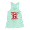Hamilton Mustangs Women's Flowey Tank Top Mint | Funny Shirt from Famous In Real Life